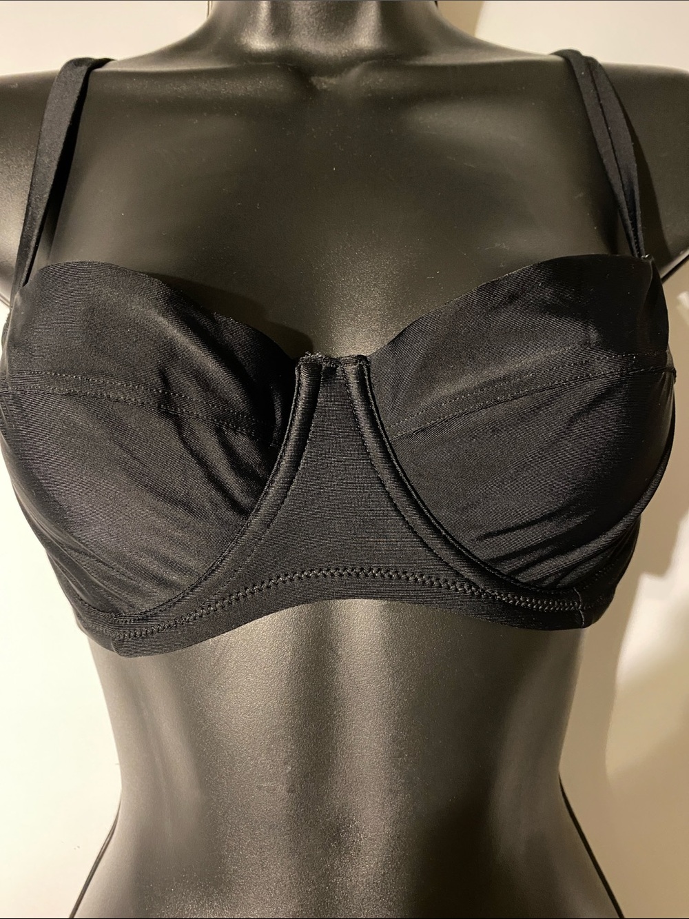 aerie Black Underwire Balconette Bra with Adjustable Straps